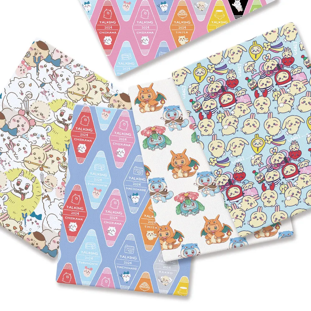 Polyester cotton Cartoon Fabric 140*50cm Handmade Sewing Patchwork Quilting Baby Dress Home Sheet Printed Fabric Sewing Kids