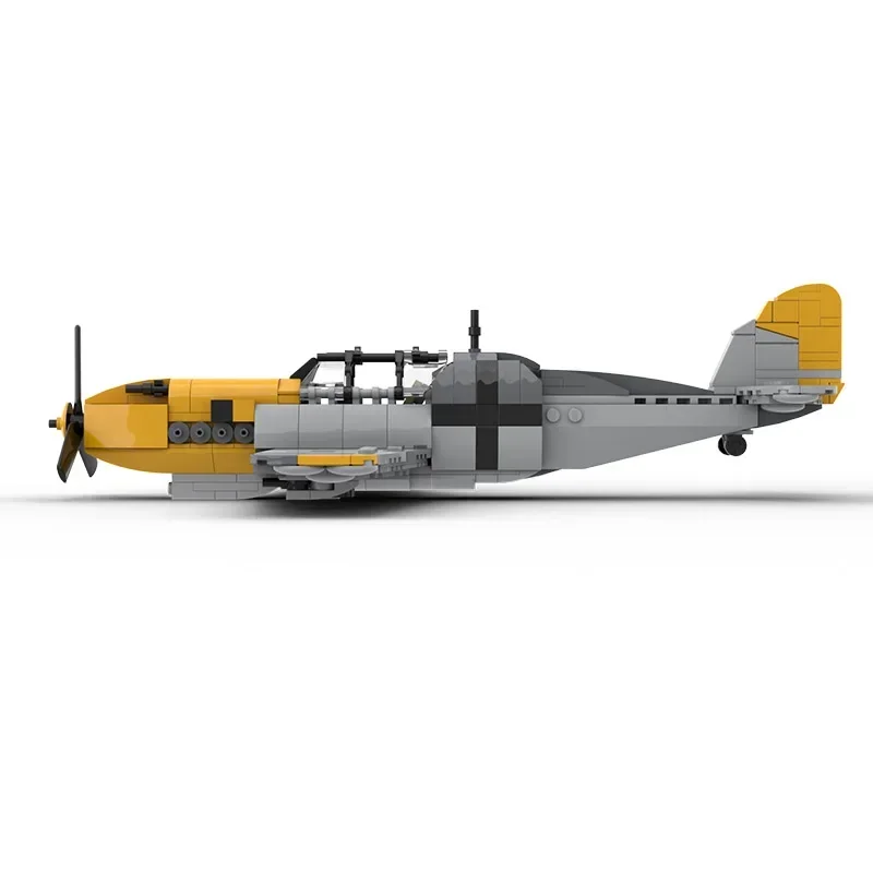 Bloques de construcción Moc, modelo de avión Messerschmitt Bf 109 F2, tecnología, bloques modulares, regalos, juguetes para niños, conjuntos DIY de montaje