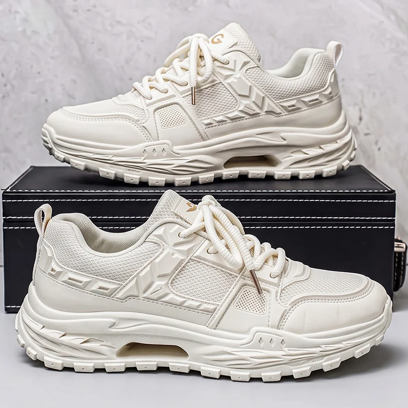 Men Mesh Chunky Sneakers Thick Sole Breathable All-match Fashion Casual Athletic Shoes