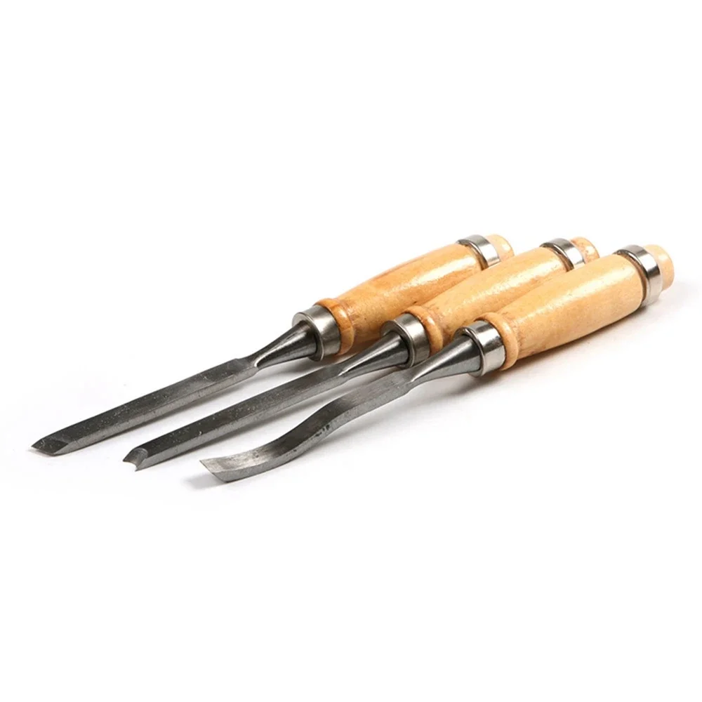 Krachtige 12PCS Wood Carving Hand Chisel Set Woodworking Professional Lathe Gouges Tools