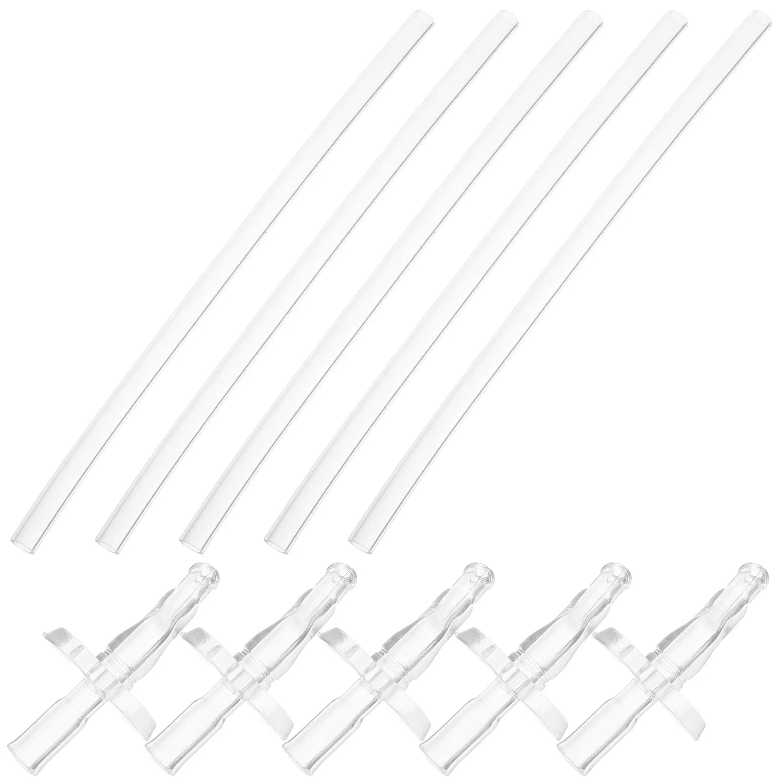 5Sets Baby Cup Straw Accessories Silicone Reusable Flexible Straws Dishwasher Safe for Water Bottle Smoothies Cold Hot Drinks