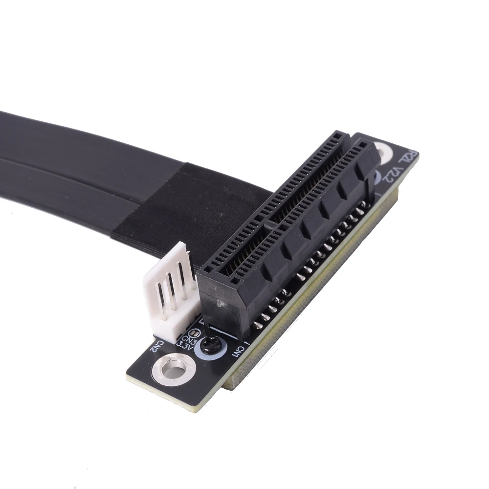 M.2 NVME To PCIe 3.0 4.0 X4 Riser Cable Golden Finger Left Bend Turn 90 Degrees Upper Bend Right Angle M2 NGFF NVMe ITX STX GPU