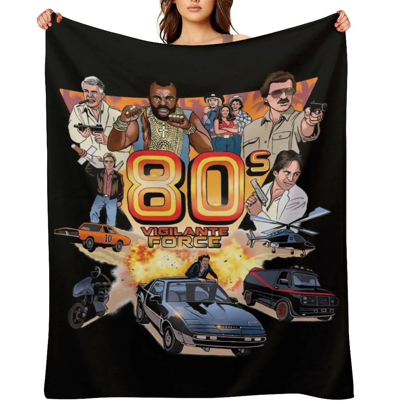80_s Vigilante Force Classic Throw Blanket wednesday Decorative Throw Bed linens Luxury Brand for sofa Blankets