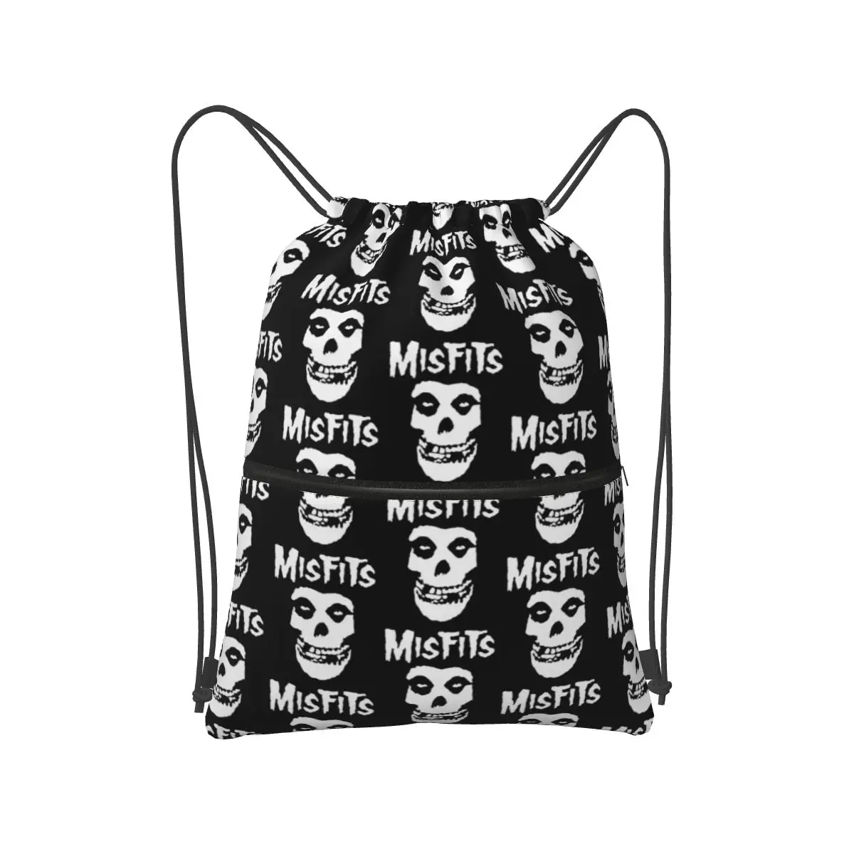 

Сетчатые рюкзаки с черепом летучей мыши Misfits, повседневные портативные сумки на шнурке, сумка для хранения, сумки для книг для студентов-путешествий