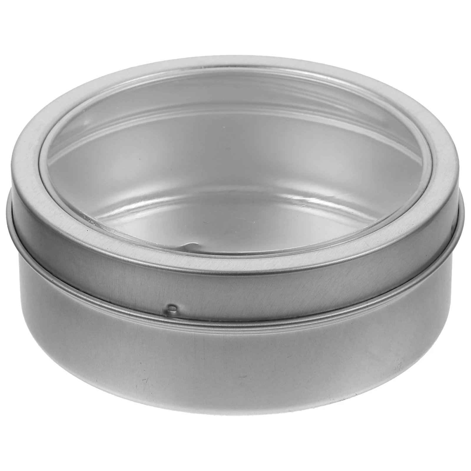 

Magnetic Storage Box Spice Containers with Lid Silver Round Fridge Kitchen Jars Metal Surface Portable Camping BBQ Picnic RV Tin