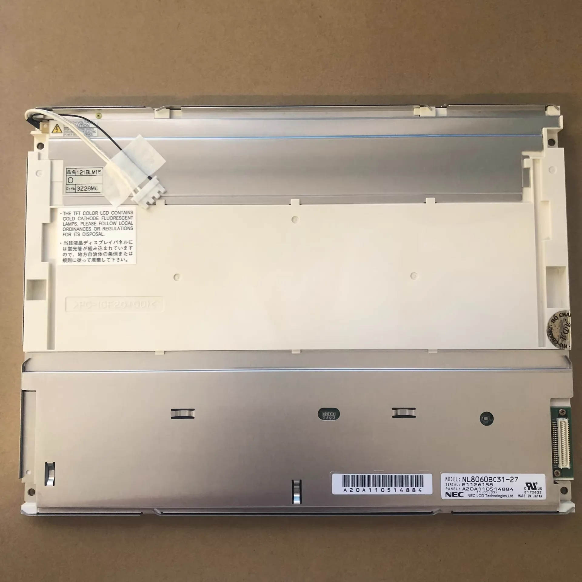 NL8060BC31-27 12.1-inch NL8060BC31-27D NL8060BC31-17 LCD panel