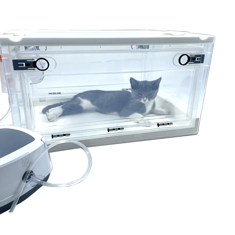 New Veterinary Oxygen Room Foldable Nebulization Box Portable Pets Oxygen Cage Small Animal Atomization Box