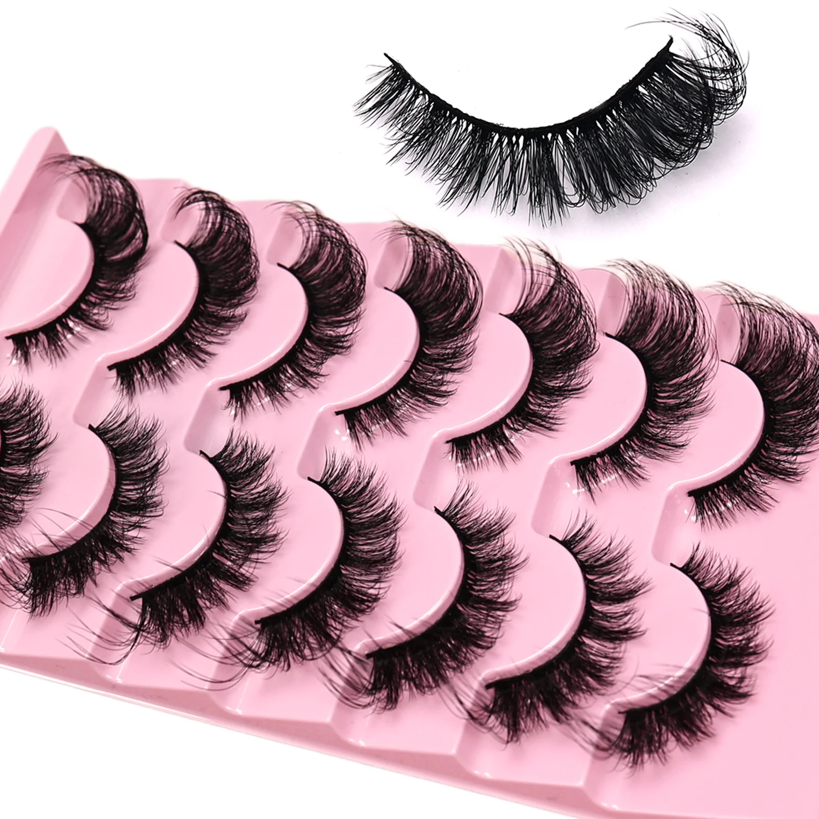 7ペア キャットアイつけまつげ エクステ 厚め ボリューム - Eyelash Extension Volume Cat Eye のレビューと価格