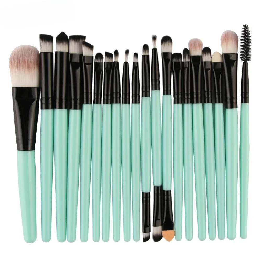 20 Stuks Make-Up Kwasten Set Oogschaduw Borstel Volledige Set Concealer Borstels Blush Losse Poeder Markeerstift Foundation Beauty Makeup Tools