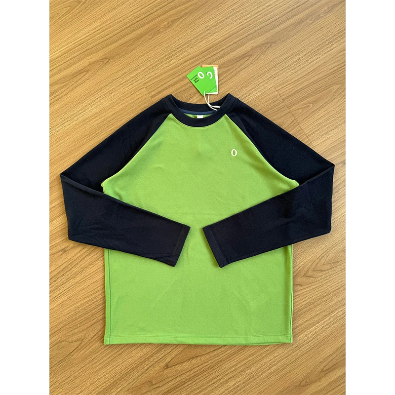 Unisex Double-Sided Velvet T-Shirt, Lightweight Thermal Base Layer, Raglan Sleeve Brushed Fleece, Winter Comfort​