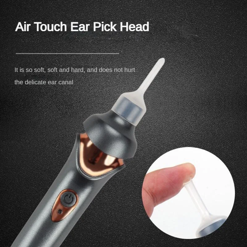 Electric Luminous Earpick For Kids&Adult USB Rechargeable Vibration Painless Vacuum Ear Pick Ear Wax Remover Ear Cleaning Tool