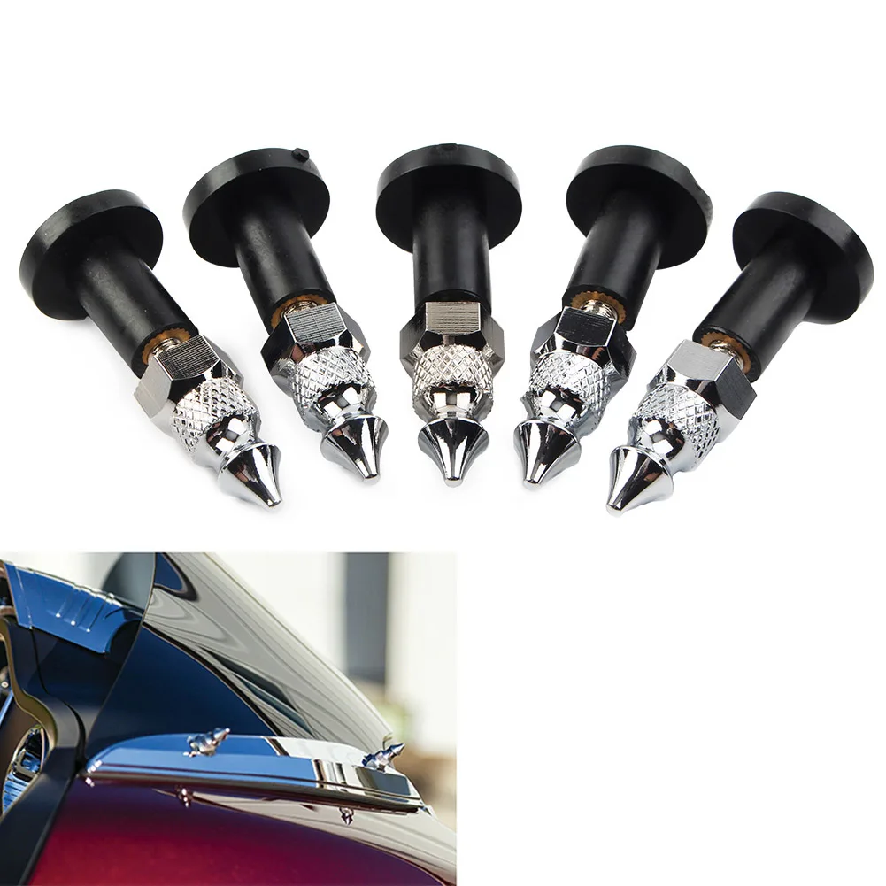 5Pcs Aluminum Motorbike Windshield Well Nut Bolt Screw Kits For Harley Road Glide FLTR 1998-2013 Ultra FLTRU