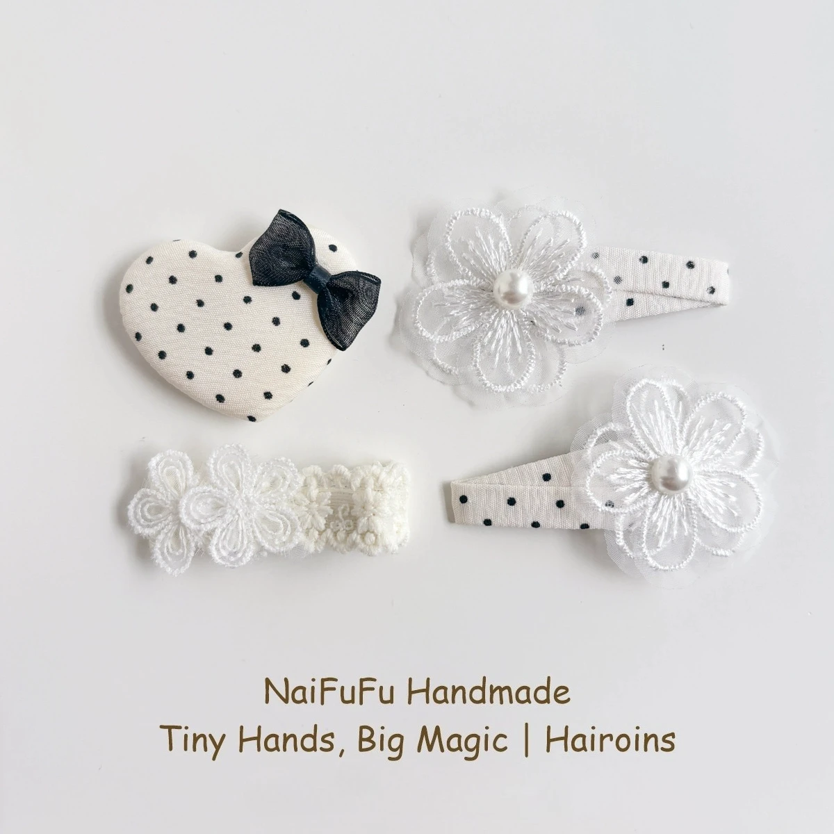Ribbon Bow Gift - 2025 Polka Dot Hair Clips For