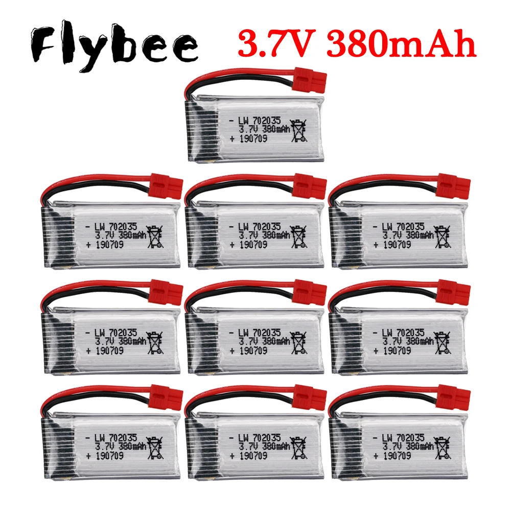 1/2/3/5/10pcs 3.7v 380mah Lipo Battery For SYMA X5HW X5A-1 X5HC X5UW X5UC RC Quadcopter Spare Parts Accessories