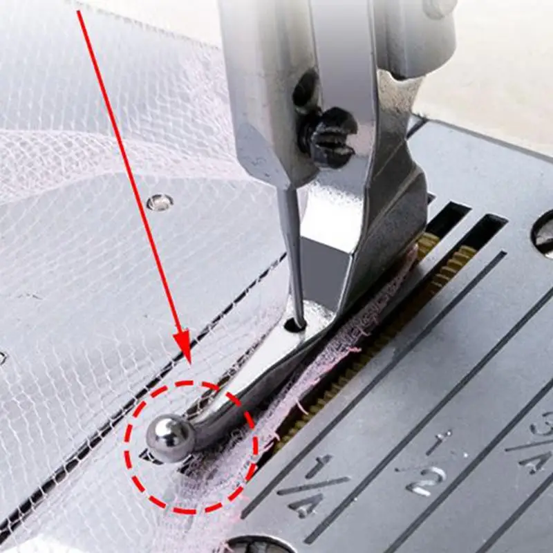 Sewing Machine Presser Feet No-Knock Snap On Sewing Machine Foot Professional Sequins Guide Anti-Curling Fabric Keeper For