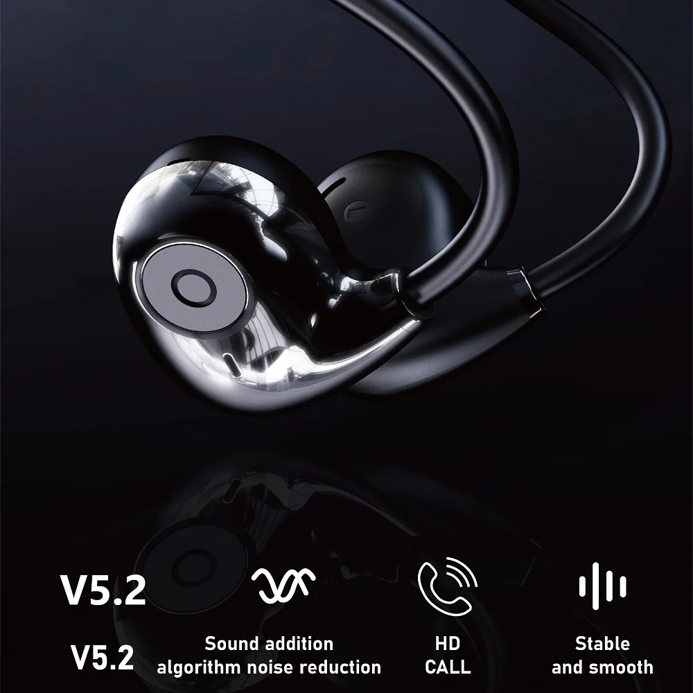 Waterproof Open-Air Blue Tooth 5.3 Earphone ENC Noise Canceling Headphones Wireless Headset Men Women Sport 360° Panoramic Audio
