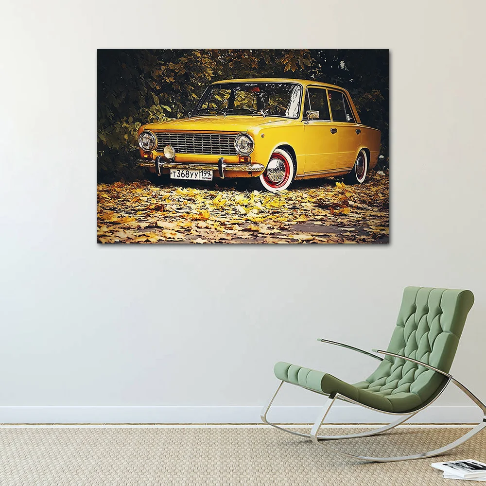 Russia Classic Car VAZ-2101 Poster Unframed Wall Art Canvas Painting Vehicle Wall Pictures Print For Living Room Home Decor