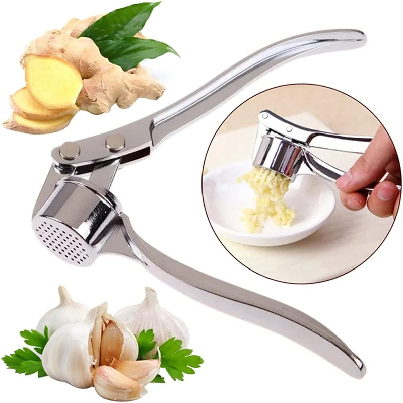 Kitchen gadgets Stainless Steel Garlic Press manual peeling garlic press mashed garlic tools squeeze garlic mortar clip garlic