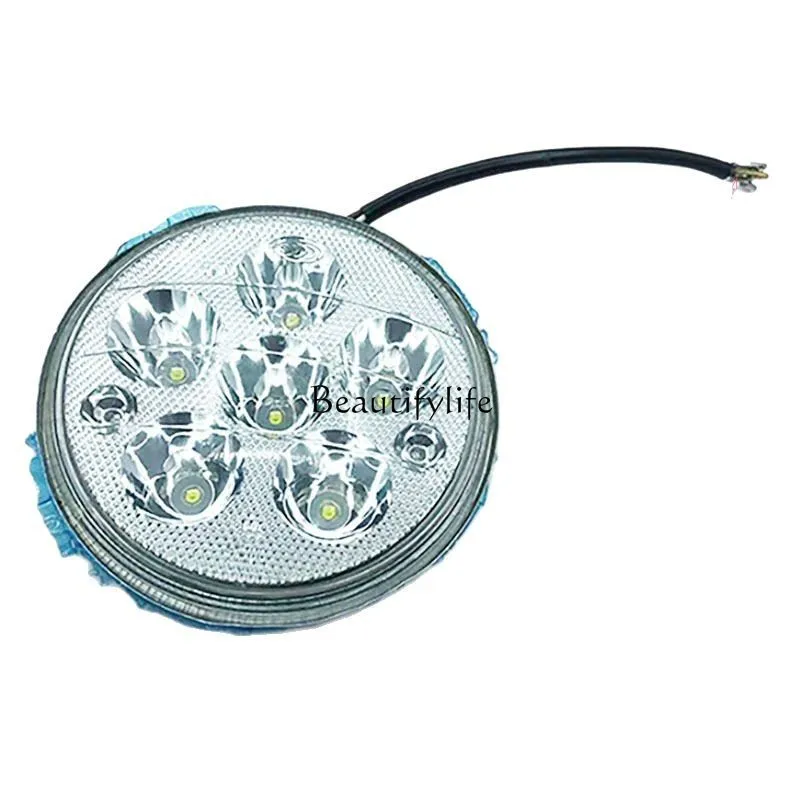 

Motorcycle LED super bright strong light high and low beam round head lights are universal