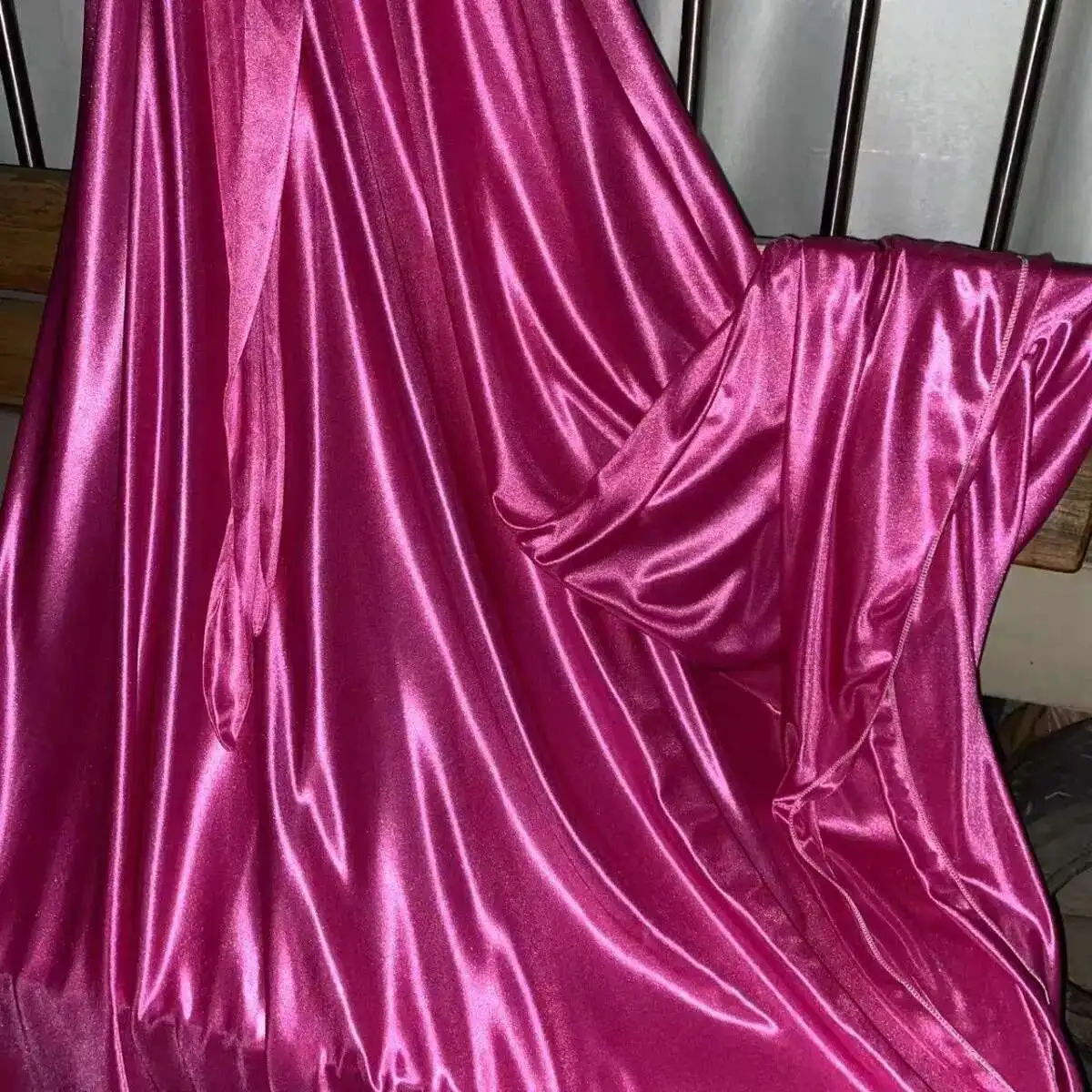 Sleeveless Plus Size Sexy Sleeping Robe Glossy Sleeveless Women Satin Loose Maxi Dress