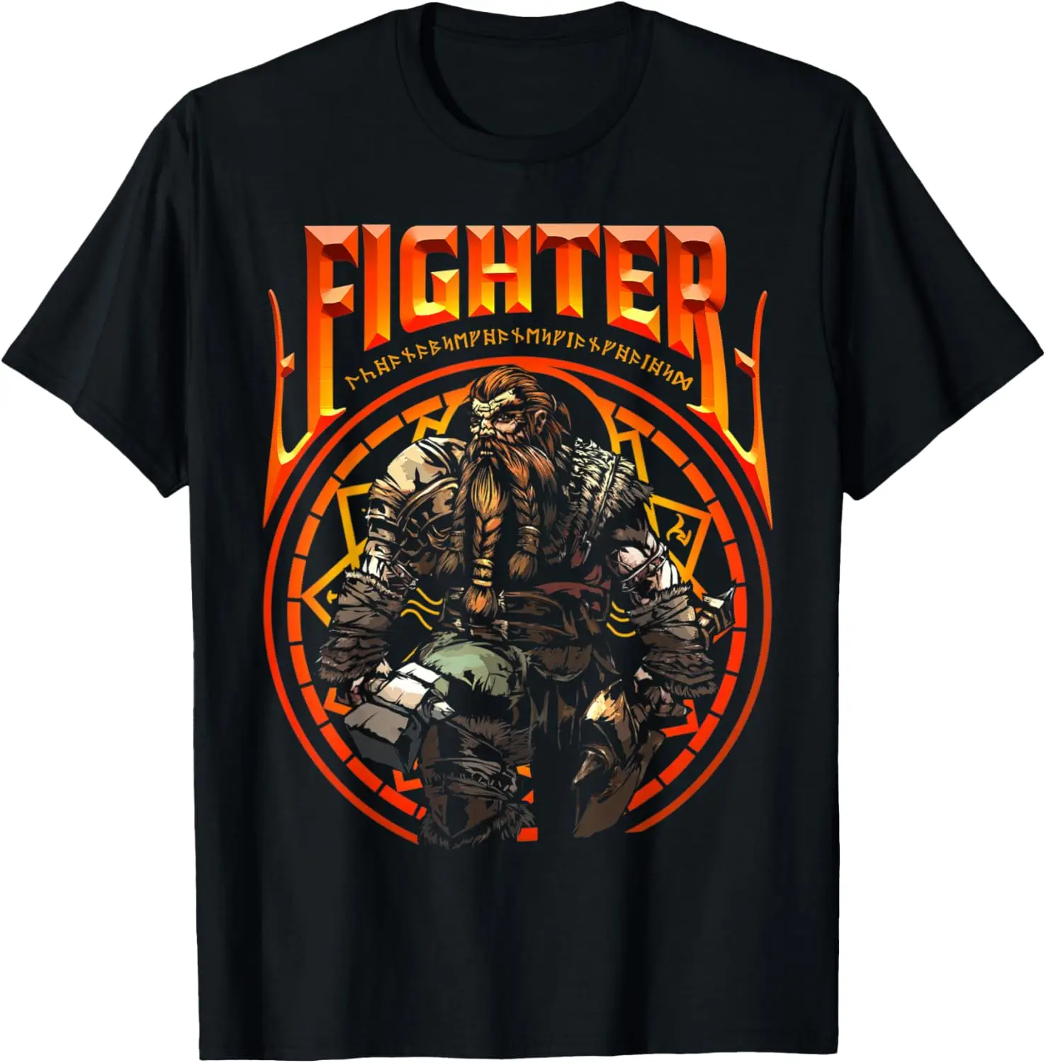 Dwarven Fighter Fantasy D20 Tabletop RPG Roleplaying Gamer T-Shirt