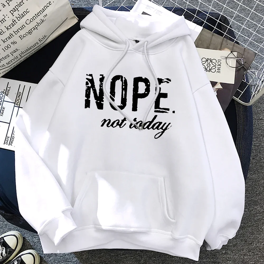 Nope nicht heute Vintage Brief Hoody weibliche Crewneck All-Match-Kleidung neue Hip-Hop-Sweatshirt lässig bequeme Frauen Hoody