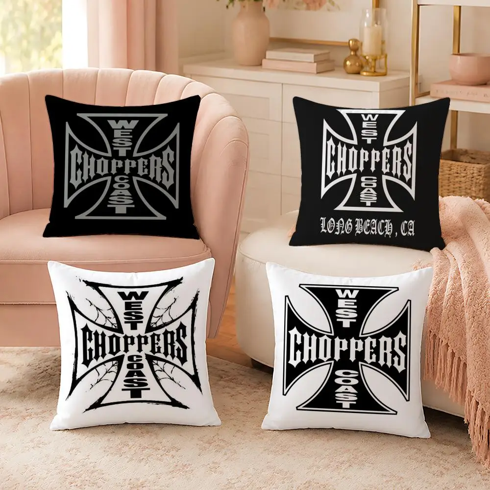 Famous Brand W-West Coast ChoppersS Cushion Cover Soft Skin Friendly Cloud Like Comfort Pillow Cover for Sofa Bed Seat
