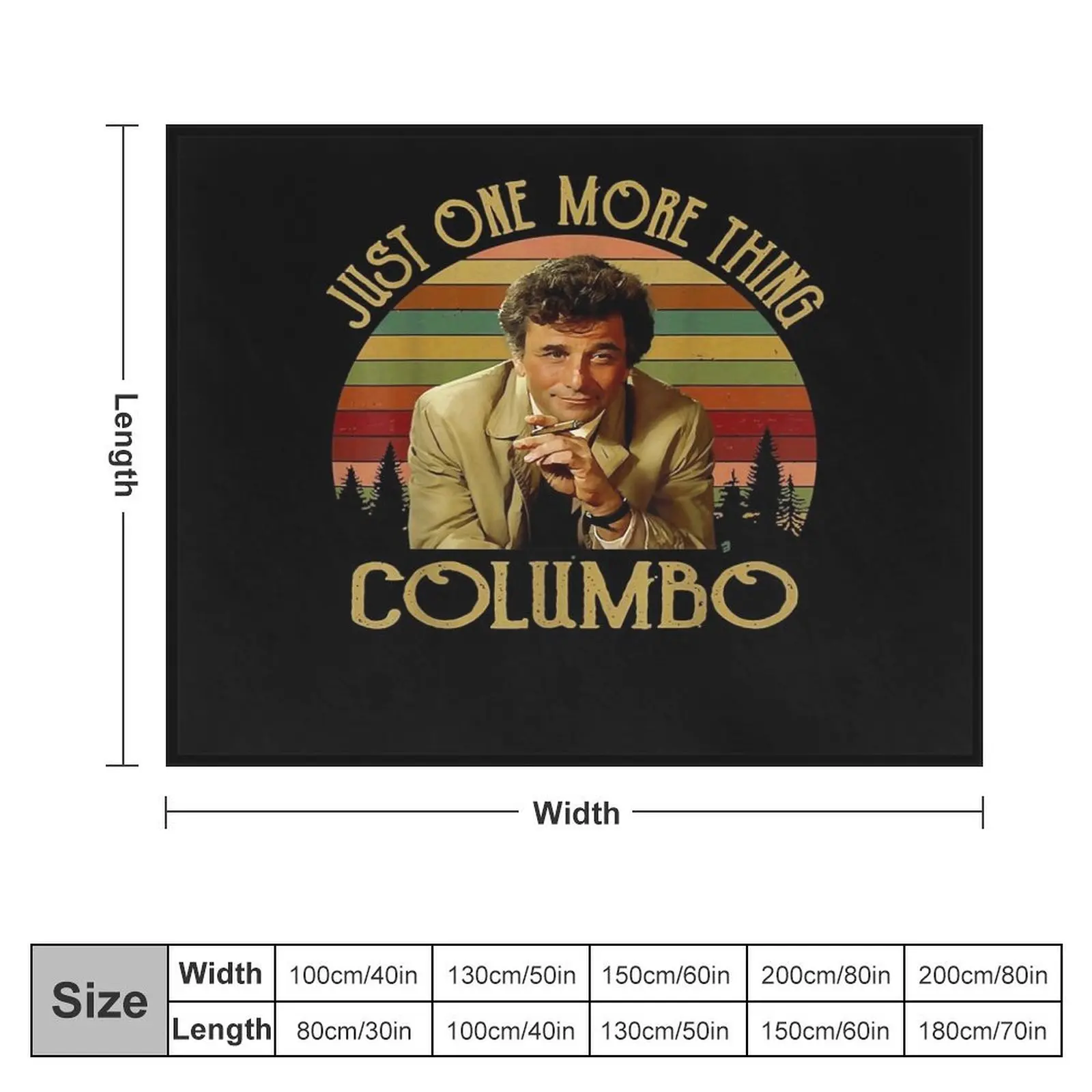 Men Women Just One More Thing-Columbo Columbo Inspired Movie Throw Blanket Bed linens Tourist Blankets