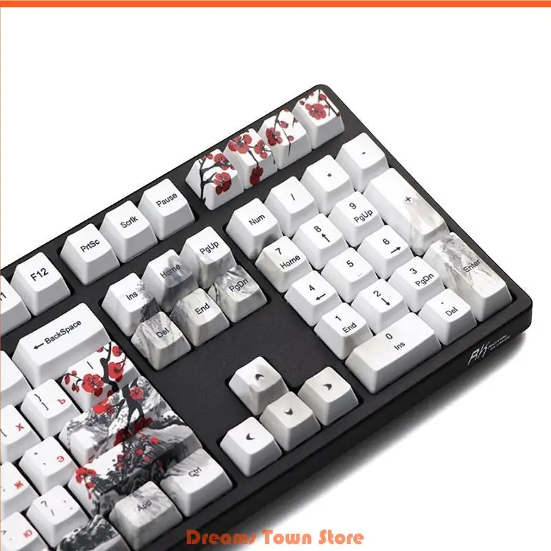 

HX6A DYE-Sub PBT Keycap Plum Blossom 110 Keys Mechanical Keyboard OEM Profile