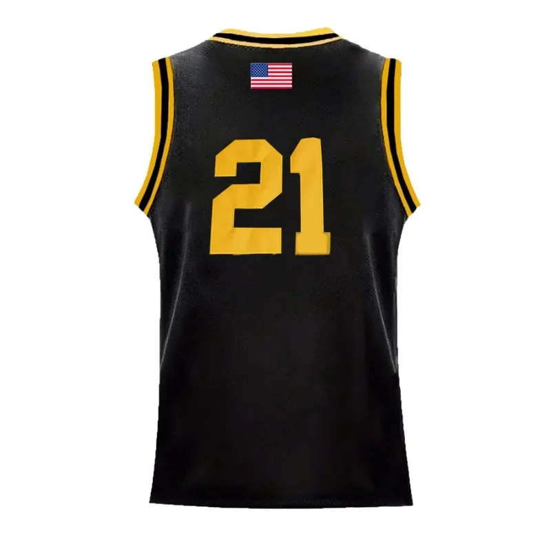 Basketball Jersey Pittsburgh Men's Tank Top Letter&Number 21 Embroidery Sports Top Breathable Sports Uniform Outdoor Sportswear