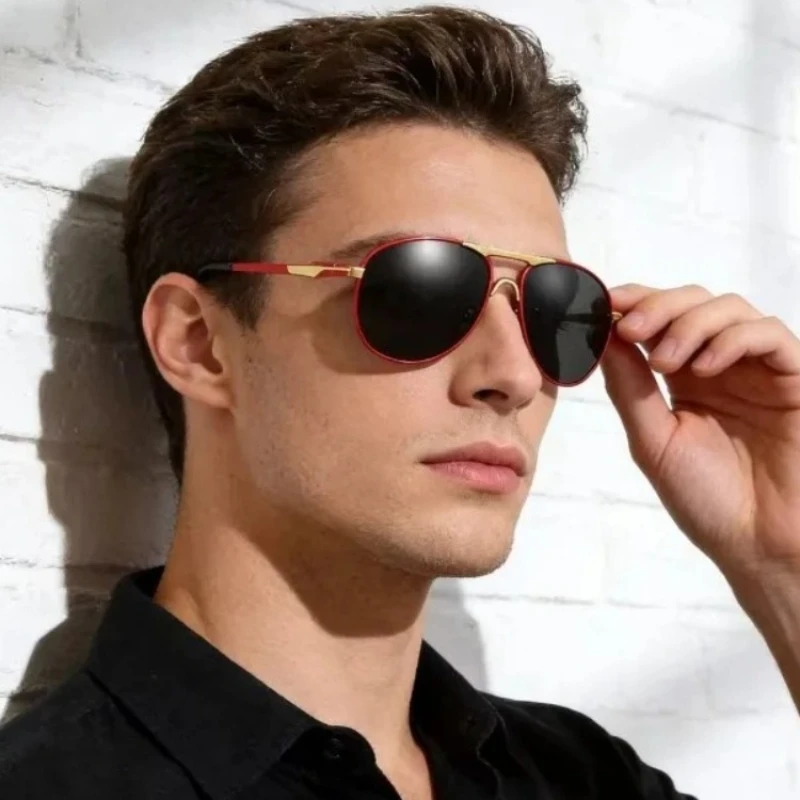 

New Pilot Polarized Sunglasses Men High Definition Luxury Retro Classic Sun Glasses for Driving Business Commuting UV400 Glasses
