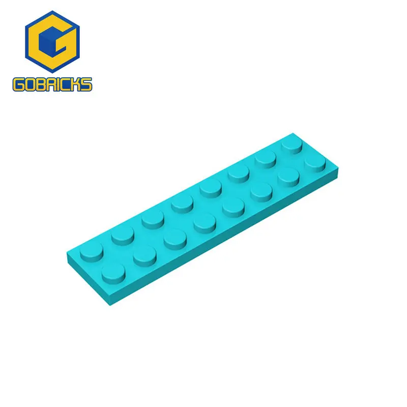 

Gobricks 10Pcs MOC Parts 3034 Plate 2 x 8 Compatible Bricks DIY Assmble Building Blocks Particle Kids Puzzle Brain Birthday Gift