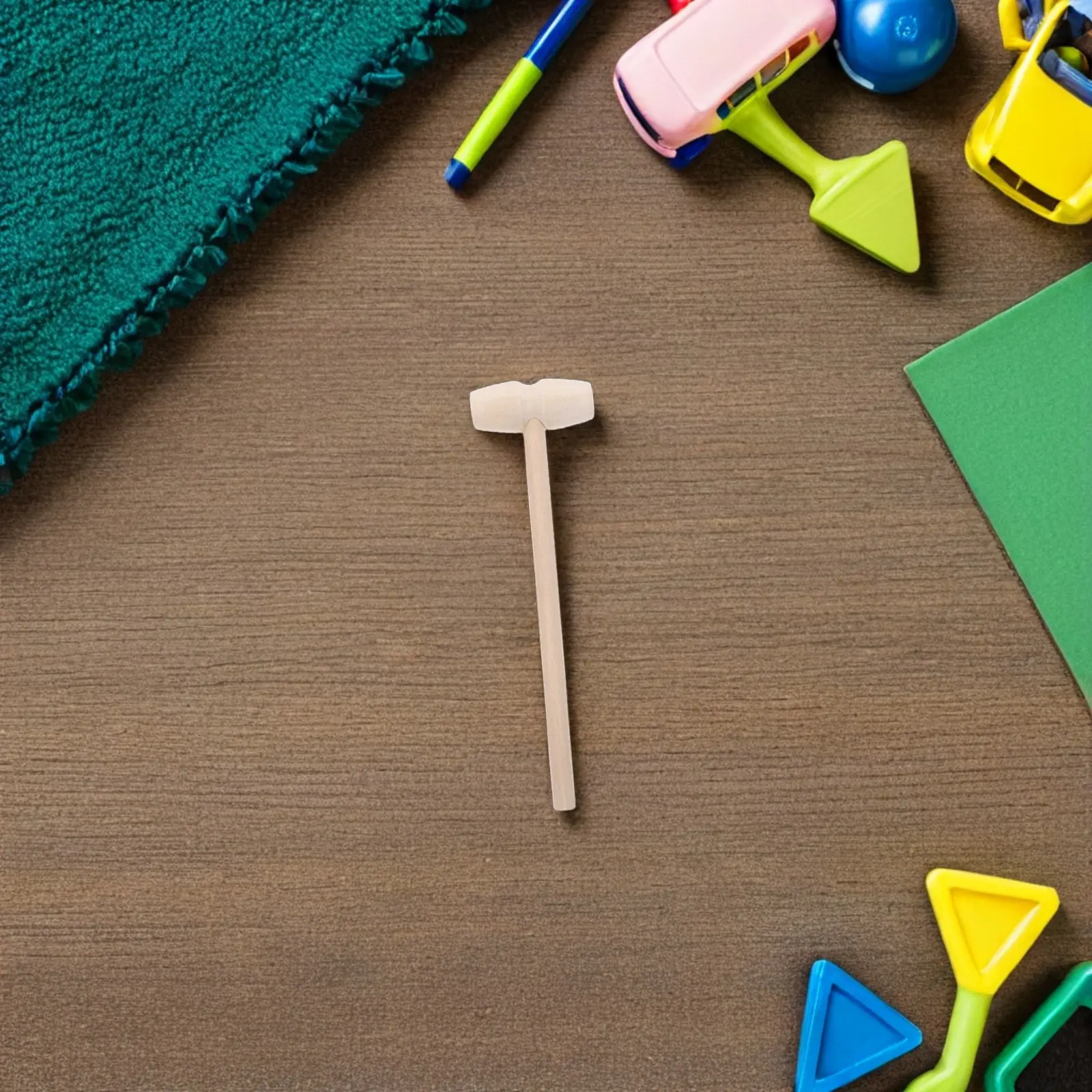 30Pcs Children Hammer Mini Wood Mallet Safe Flat Head Solid Wood Cracking Tool Chocolate Breaker for Kids Playtime