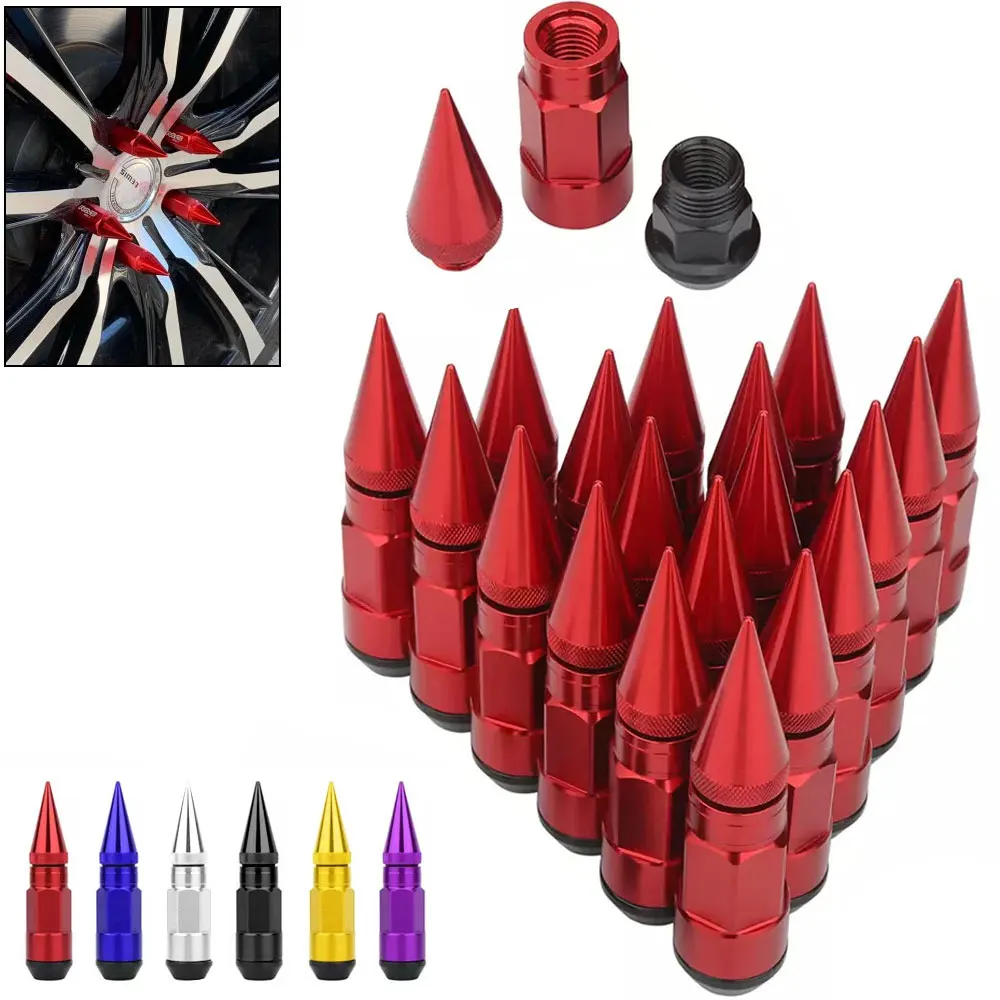 

M12X1.5/M12X1.25 Spiked Aluminum Extended Tuner Wheels Rims Lug Nuts Racing For Rays lug nuts bolt Tuner Wheels Rims Lug Nuts