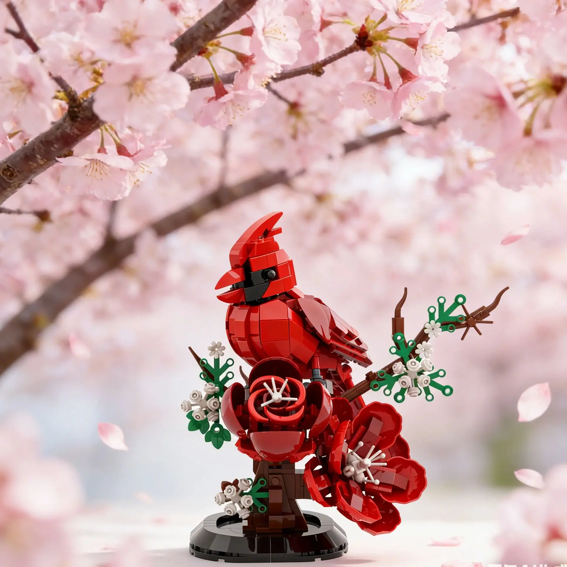 

Gobricks MOC Northern Cardinal Bird Строительные блоки Рождественский Кардинал Красная птица Кирпичи Модель Сборные игрушки Детские подарки на день рождения