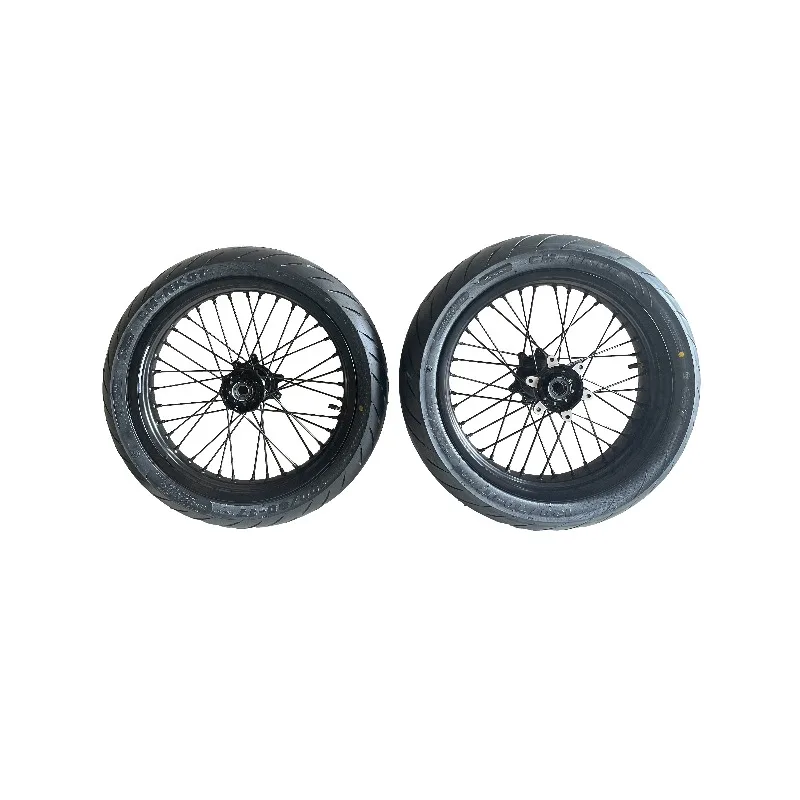 

Zuimi High-endSurron Ultra Bee 17 Inch Supermoto Rims Street Conversion Wheel Assembly Front & Rear 17x2.5/17x3.5 Road Tire Con