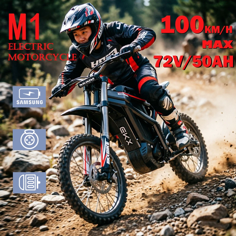 Electric Bike M1 Electric Dirt Bike 72V 25aH Electric Motorcycles High Speed Ebike For Adults Off-road Outdoor Sports Vehicles image 2