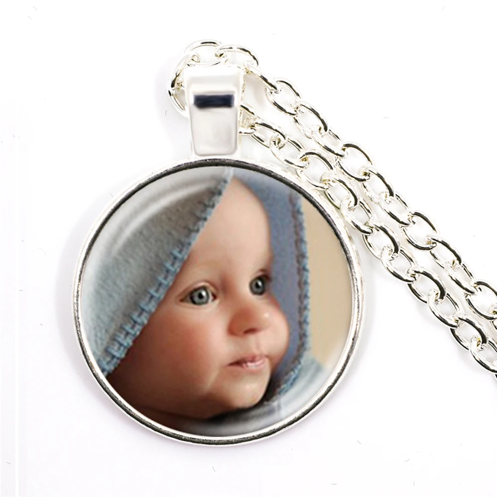 

Personalized Custom Necklace Photo Mum Dad Baby Children Grandpa Parents Custom Designed Photo Gift For Family Anniversary Gift