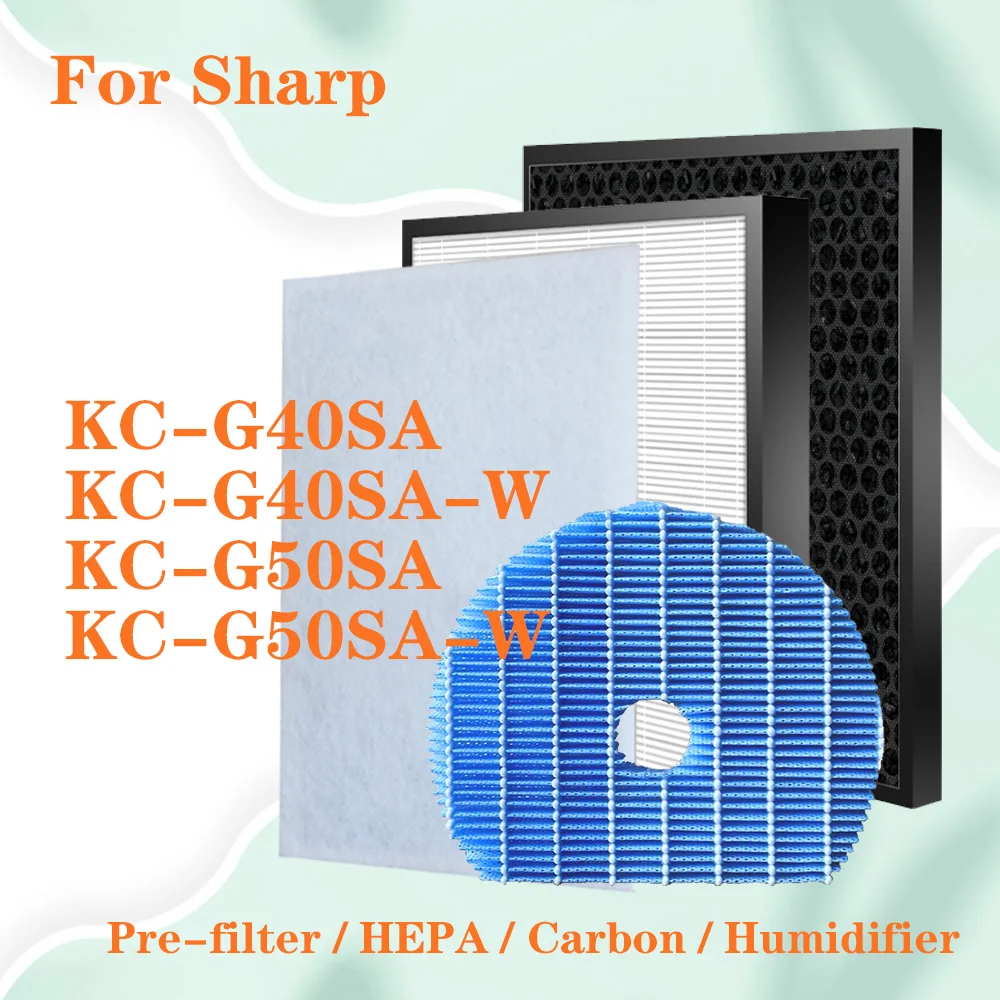 

HEPA and Deodorizing Carbon Filter Replacement for Sharp air purifier KC-G40SA KC-G40SA-W KC-G50SA KC-G50SA-W