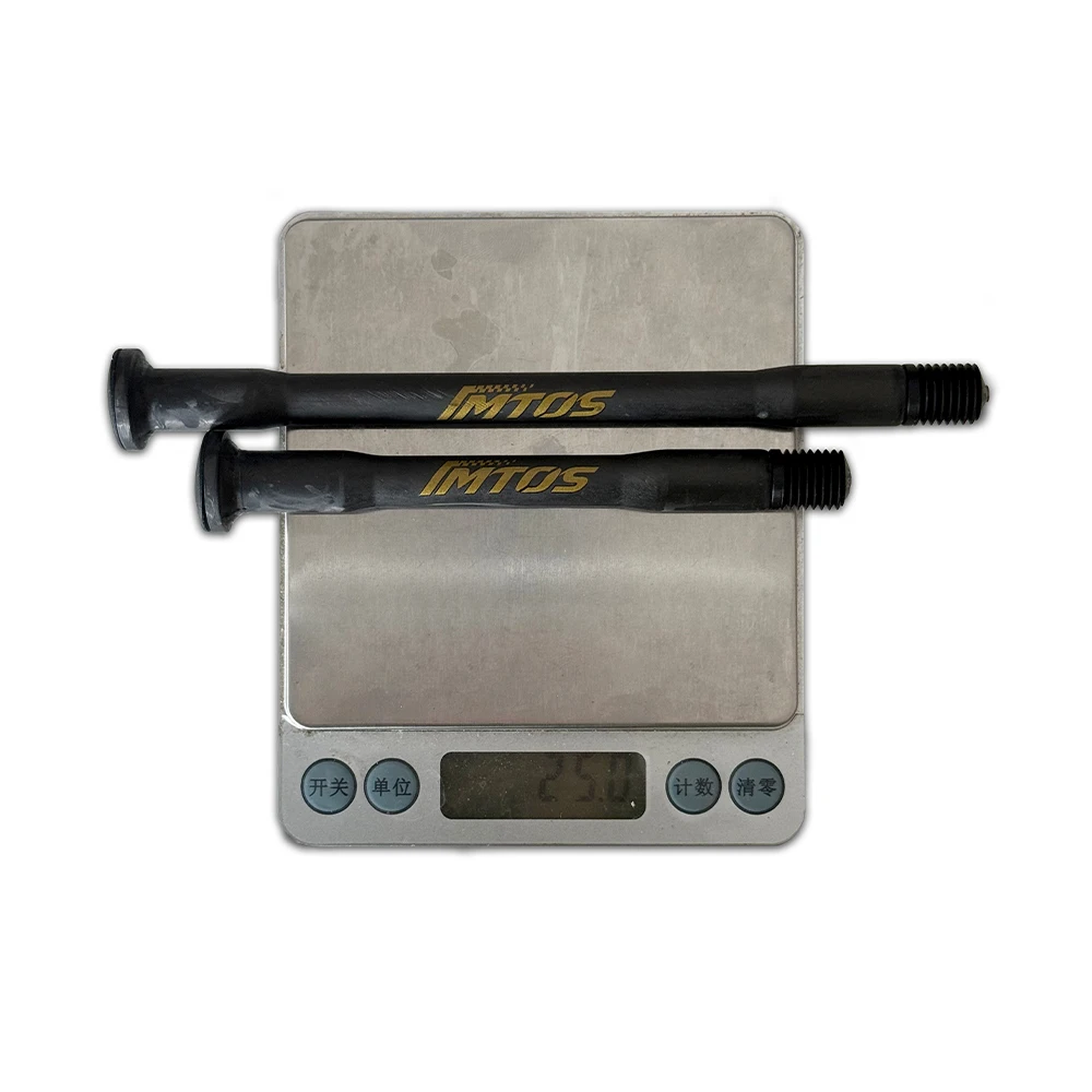 

25-29g Ultralight Carbon Fiber Thru Axle with Replaceable Head – Fits Most Road Bikes – High Strength Lightweight Axle