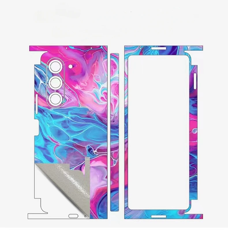 Colorful Anti-Scratch Stickers For Samsung Galaxy Z Fold 5 4 6 7 Fold5 Fold4 Protective Decal Skin Cover Back Film
