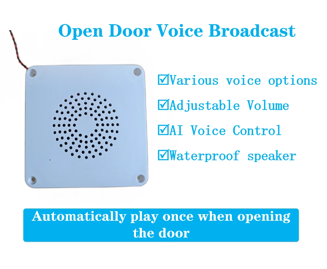 

Open Door Voice Broadcast Prompt Set Reference through Voice Control DYDB02