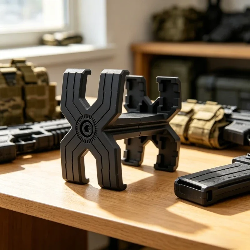 Retractable Side Magazine Coupler, 5.56 Double Magazine Combiner, Improved X-Type Toy Magazine Kit