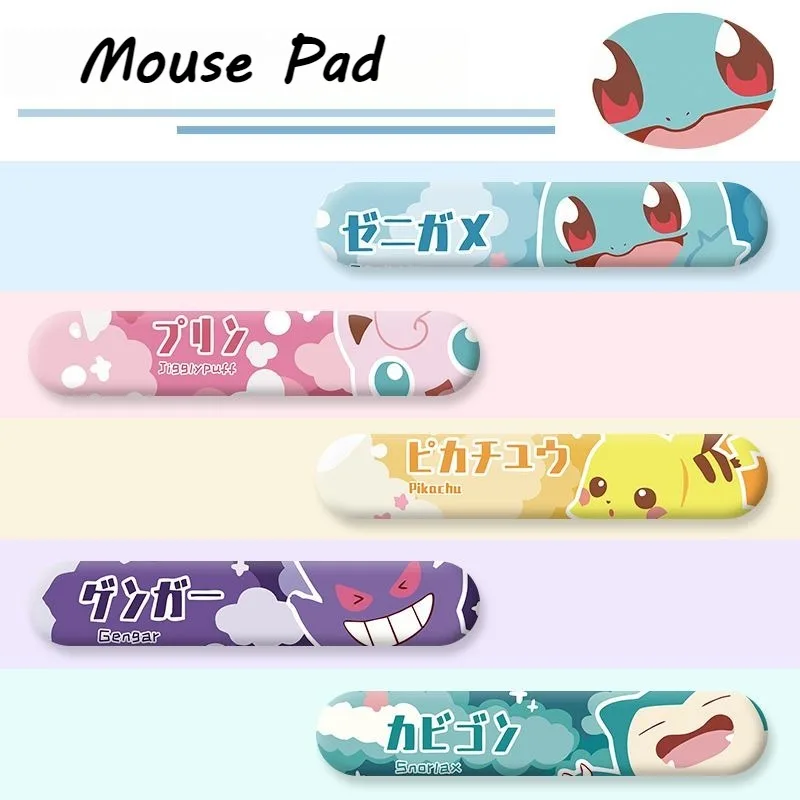 

Cartoon Pokemon Theme Mouse Pad Genger Non-slip Silicone Wrist Pad Gamer Keyboard Computer Desk Pad Hand Rest for Macbook Laptop