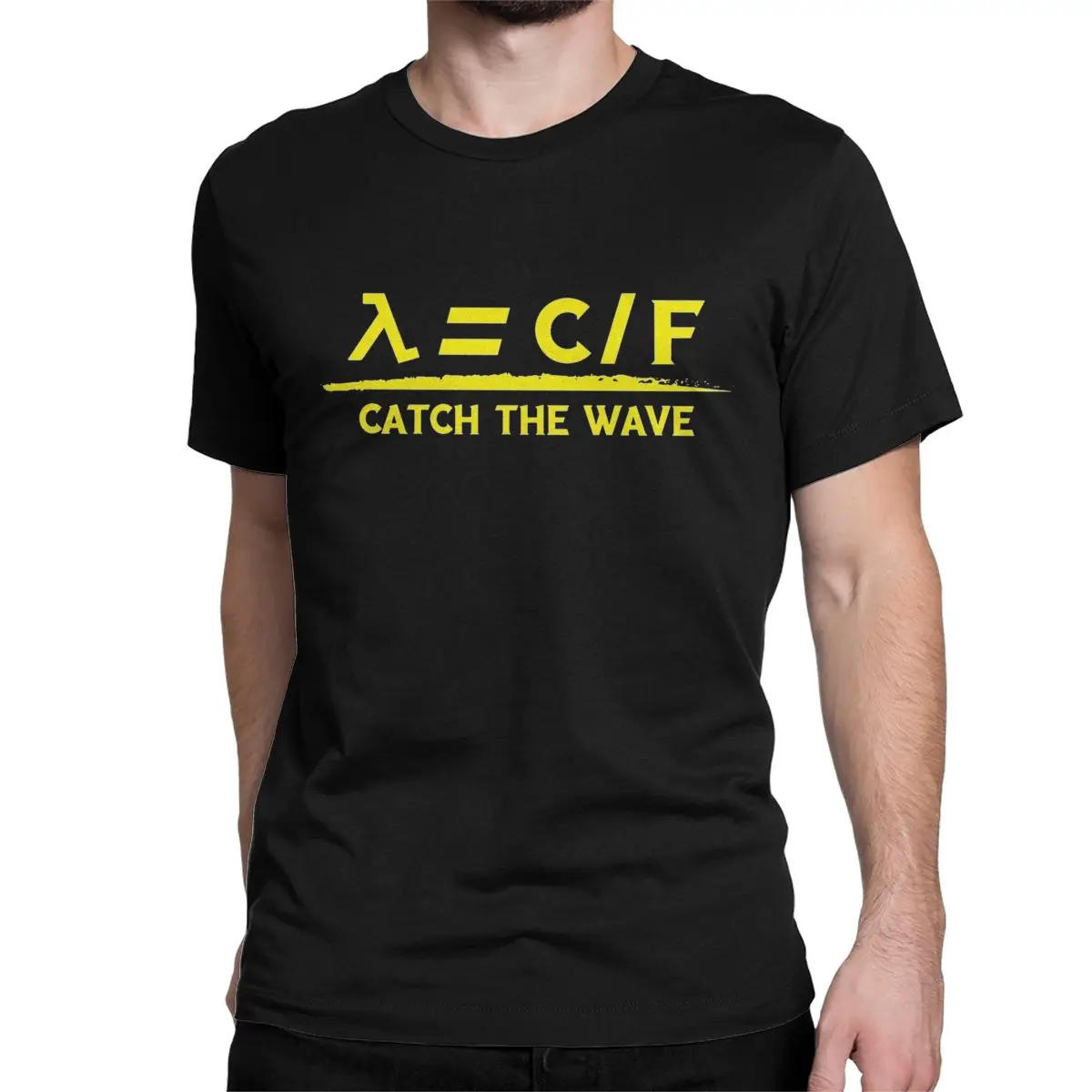 Wavelength Formula Catch The Wave Amateur HAM Radio T Shirt for Men Women Cotton T-Shirt O Neck Tees Short Sleeve Tops Plus Size