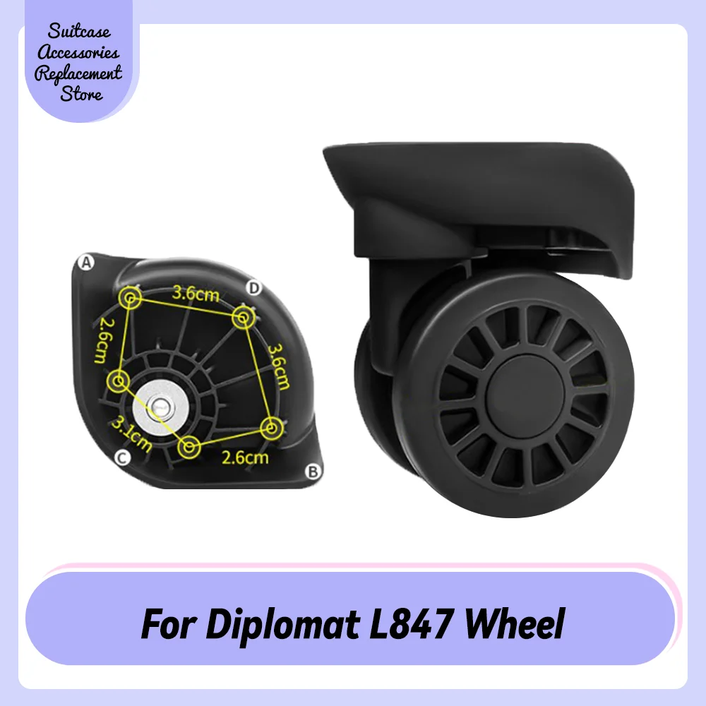 

Suitable For Diplomat L847 Universal Wheel Handle Replacement Suitcase Silent Shock Absorbing Wheel Accessories Wheels Casters