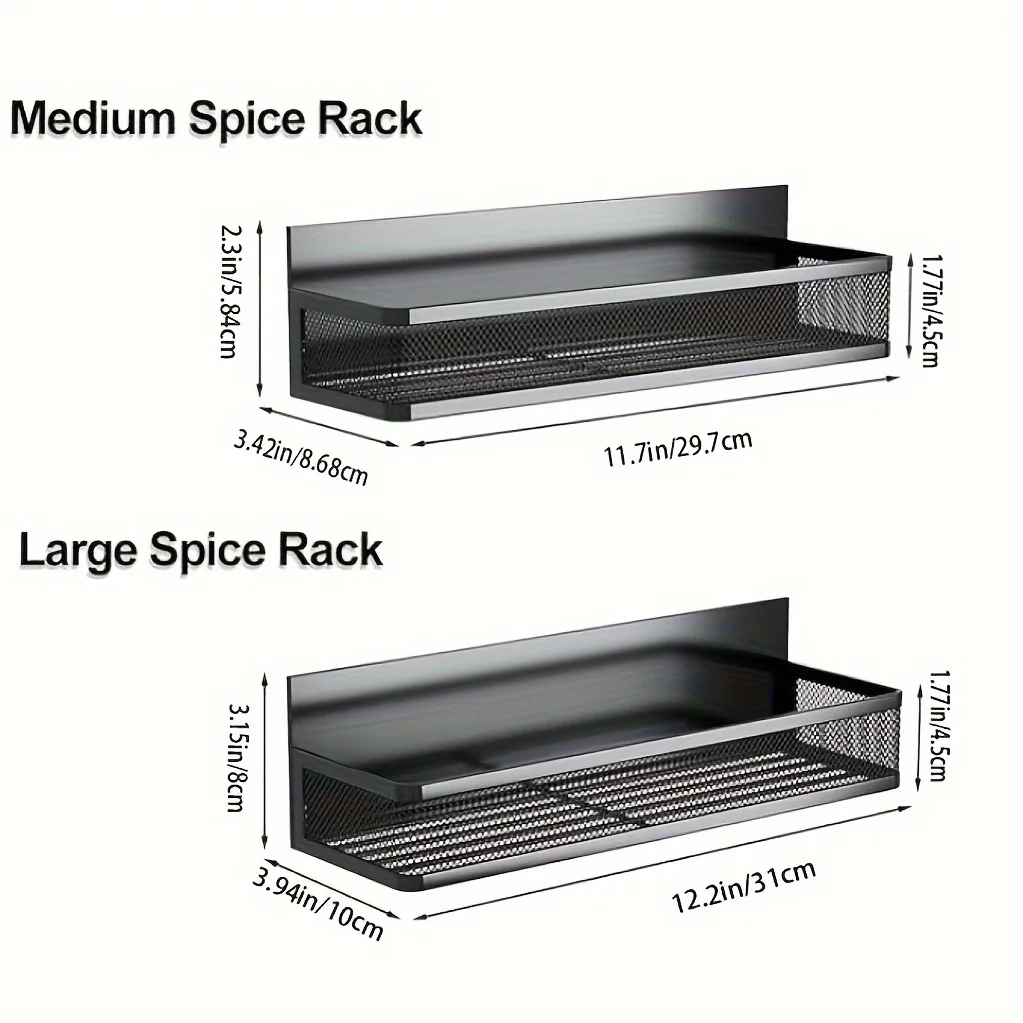 Mesh Spice Rack Magnetic Rack for Refrigerator Spice Organizer 8 Hook Rack Soy Sauce Seasoning Magnetic Shelfs 2025 Hot