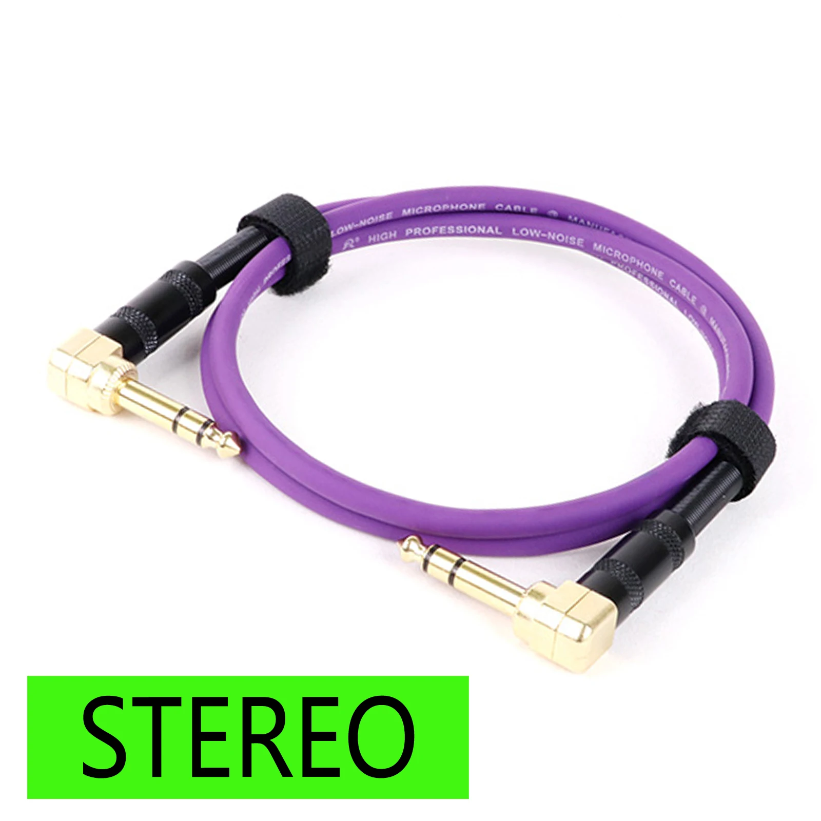 GuerGuo Gold Plate 6,35 Stereo Audio Balanced TRS 1/4 Winkel zu Winkel Lautsprecher Verstärker Kabel für Gitarre Tastatur ‎   Zweikanaliges Kabel 1 Stück 5