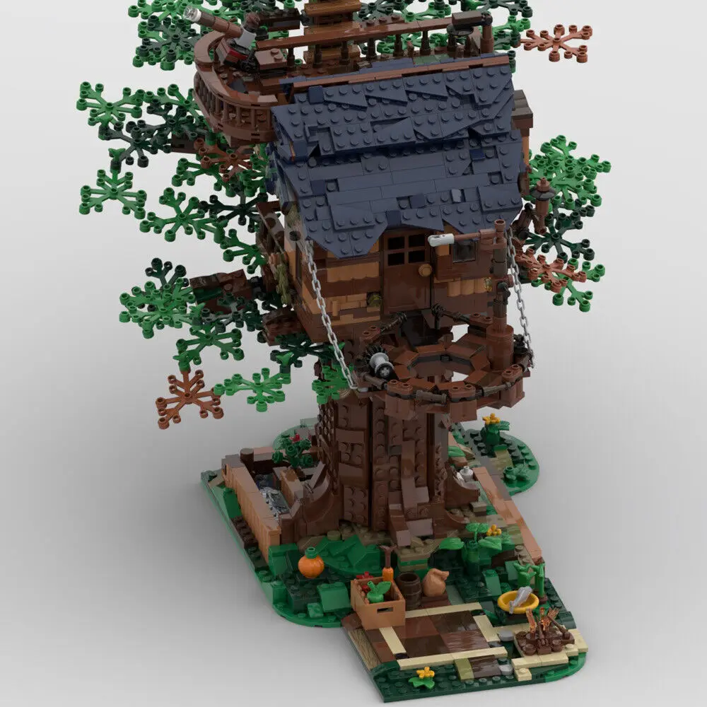 MOC importer Modular House, New Life Tree House avec intérieur, 2374 pièces