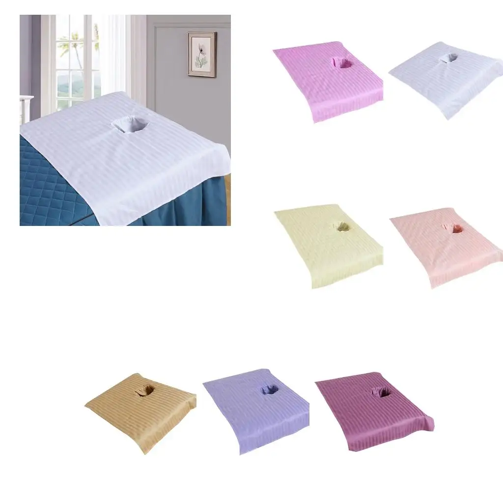 Spa Massage Table Bed Cut Duvet Cover with Face Hole 50x80cm - Lilac